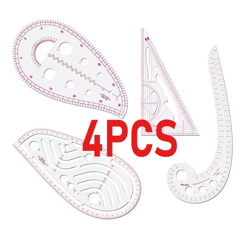 4-7 шт./набор Французский Метрический Набор Кривых Линеек Измерение Портновская Линейка Шаблон для Рисования Швейные Принадлежности Шаблон Одежды Инструмент для DIY