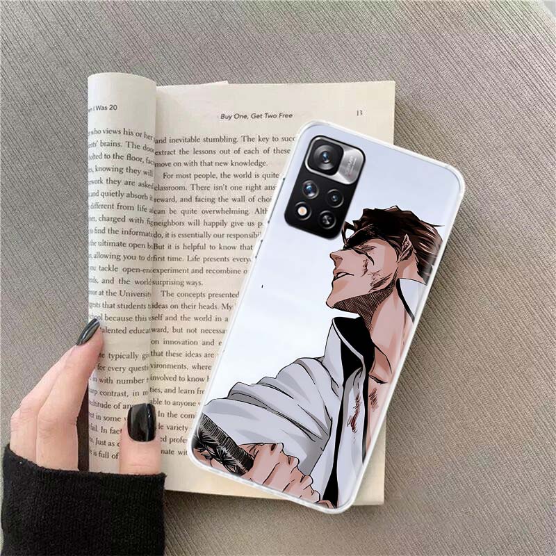 

Bleach Aizen Sousuke Phone Case For Xiaomi Redmi Note 11 12 14 13 Pro Plus 5G 14S 4G 12S 10 10S 11T Pro 11S 11E Coque Fundas TPU Note 13 Pro Plus