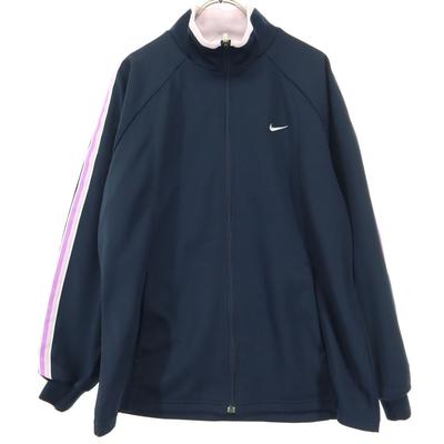 Made In Japan Swoosh Long Sleeve Track Jacket L Black Jersey Women Used