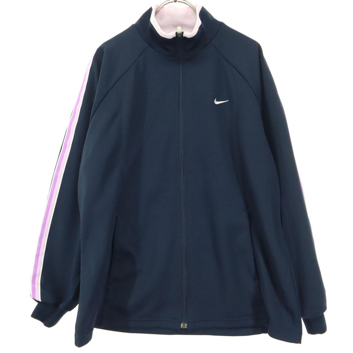 

NIKE made in Japan Swoosh Long sleeve Track jacket L black Jersey Women Used