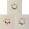 Fashion Charm Butterfly Heart Pendant Bracelet For Women Men Diy Beaded Jewelry