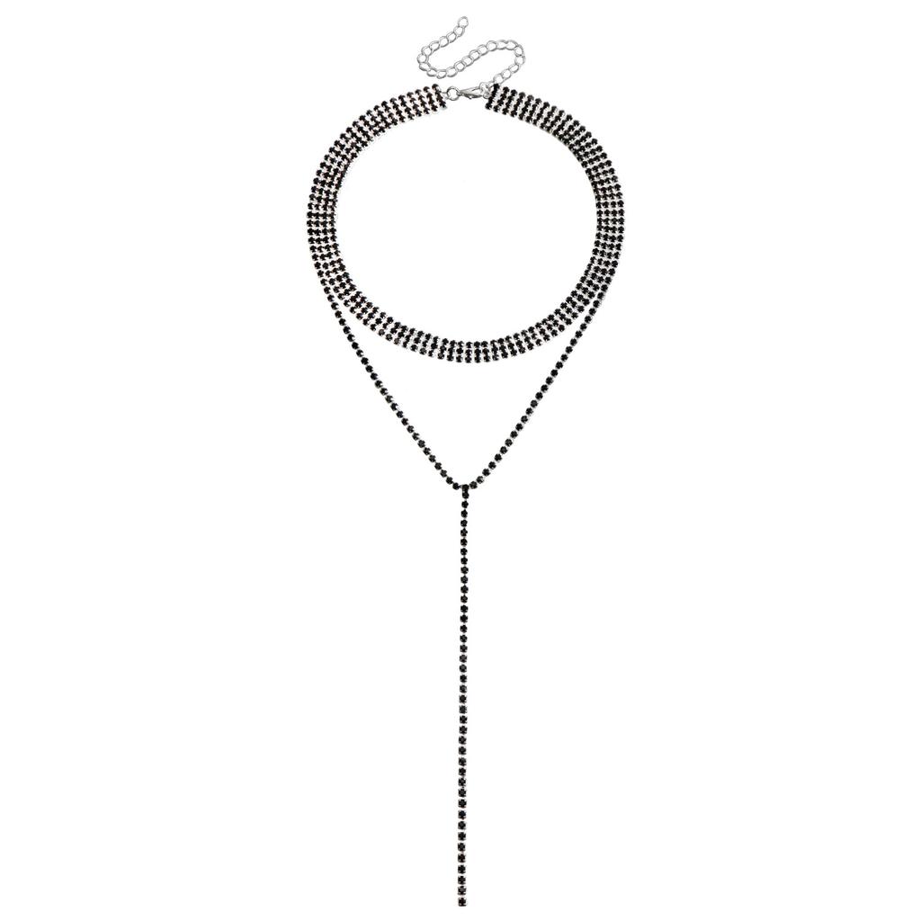 Jewelry, Multi-Layer Versatile Neck Chain With Diamonds, Long Fringed Necklace Jewelry