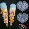 3pcs Dreamy Unique Ocean Mold – Silicone Nail Art Molds with Jellyfish,Starfish,Shells, Suitable for DIY Nail Art,Phone Case Decoration & Resin Liquid