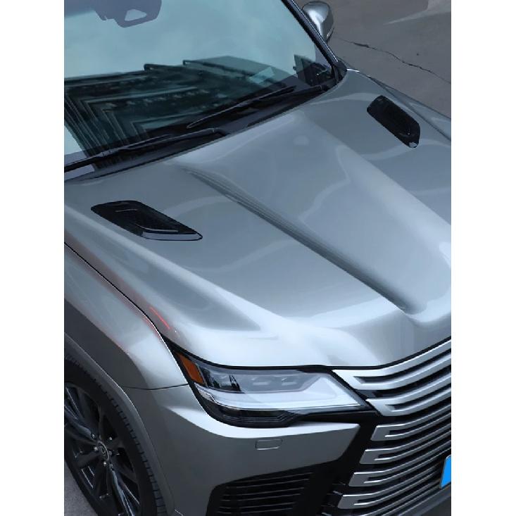 Car Hood Air Vent Cover Trim For Lexus LX600 ABS Silver Exterior Car Accessories