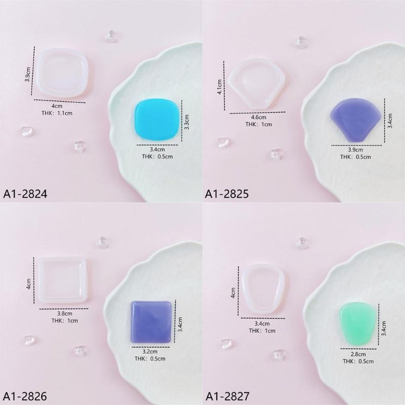 Food Grade Silicone Mold Resin Crafts Moulds Geometric Shapes Jewelry Making Art Supplies Silicone Texture for Crafting