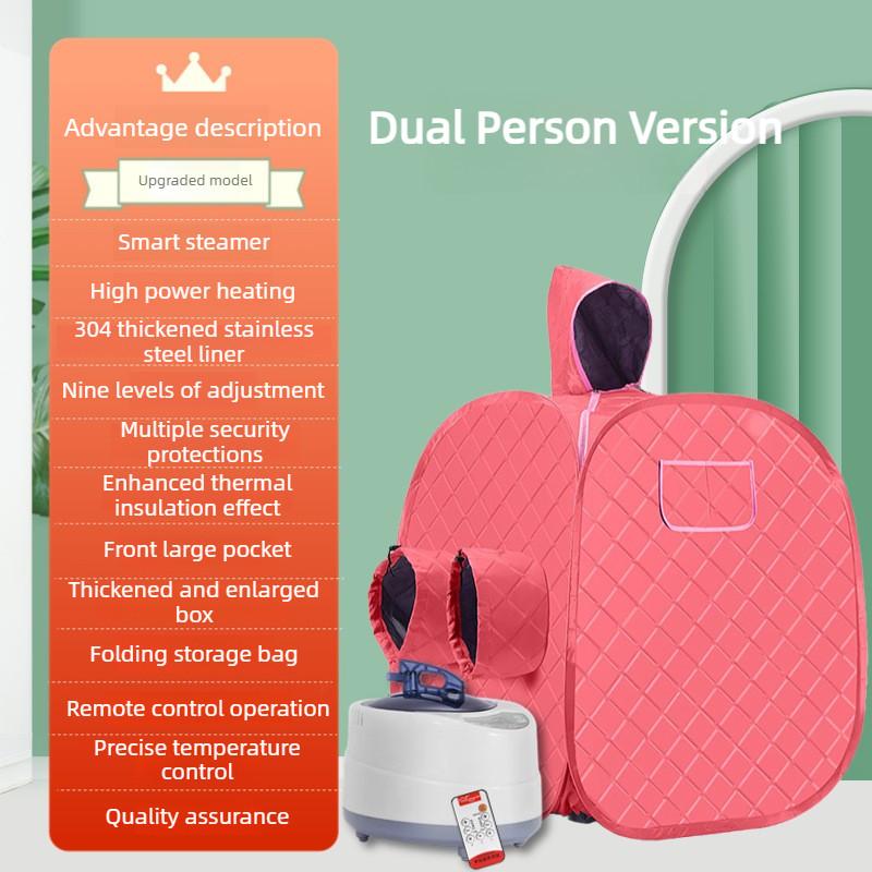 Boîte de sudation à la vapeur pour la maison, cabine de sauna pliable, sauna à vapeur pour tout le corps, machine de fumigation pour transpirer, kit de sauna à vapeur