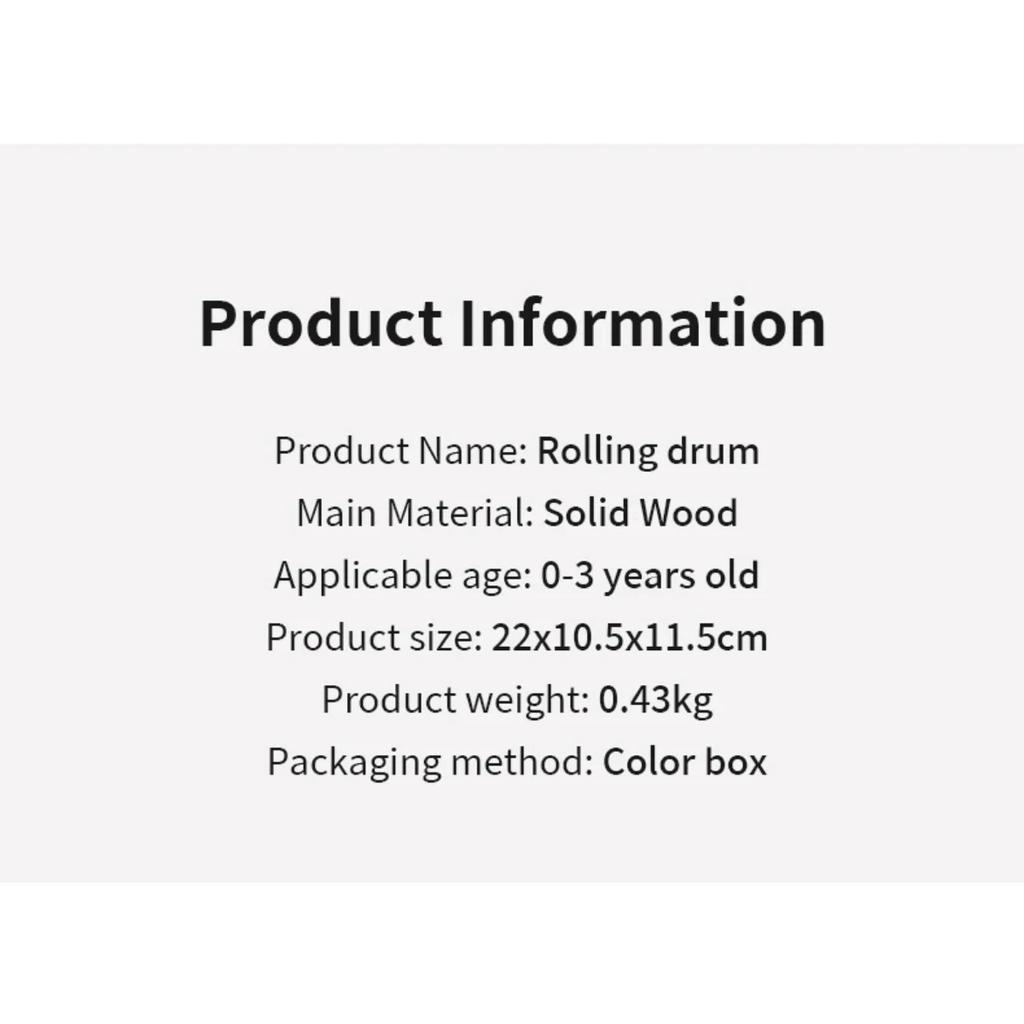 Montessori-Drehtrommel aus Holz für Babys – Frühförderung von 1- bis 3-Jährigen – Entwicklungsförderndes Weihnachtsgeschenk