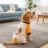 Thickened Dog Jumpsuit Bear Pattern Comfortable Four Legged Clothes Color Block with D-Ring Dog Fleece Hoodie Outdoor