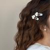 2pcs Sweet Love Bow Hair Clip Korean Style Duckbill Clip Mini Love Heart Hair Clip  Ladies