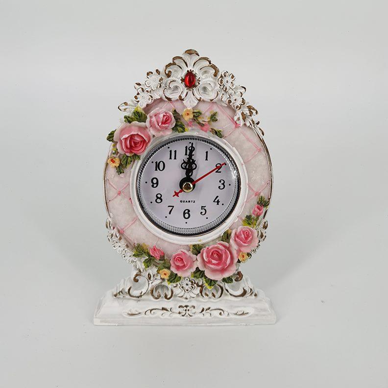 European-Style Desk Resin Small Alarm Clock, Desktop Ornaments, Handicraft Clock