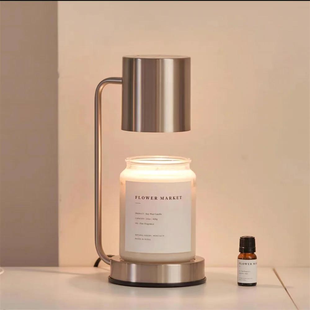 Simple  Table Lamp Dimmable Candle Warmer Lamp Metal Wax Burner Retro Melting Wax Lamp 220V Fragrance Light Desk Decor Lighting