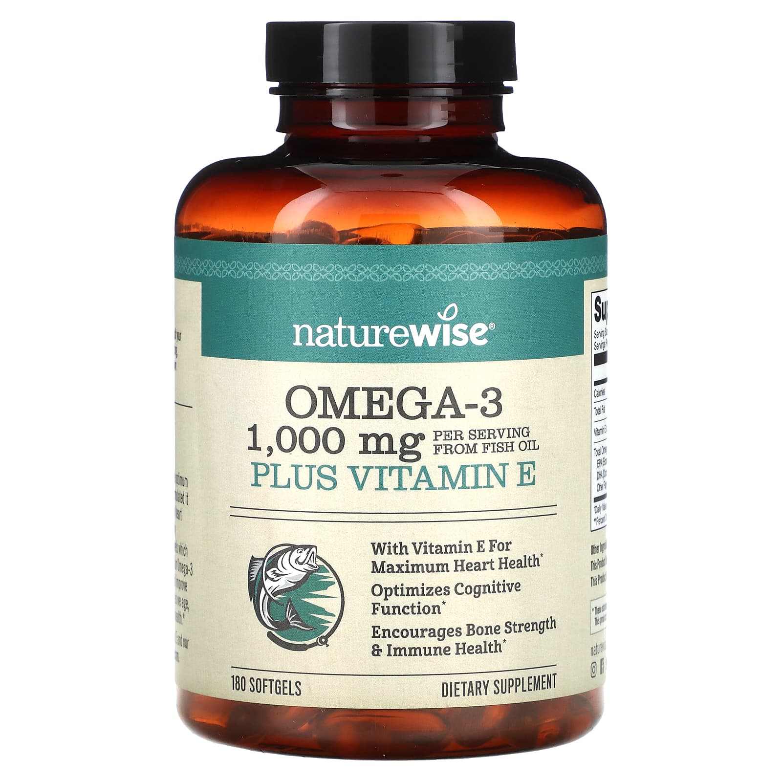 

Omega 3 Plus Vitamin E, 180 Softgels