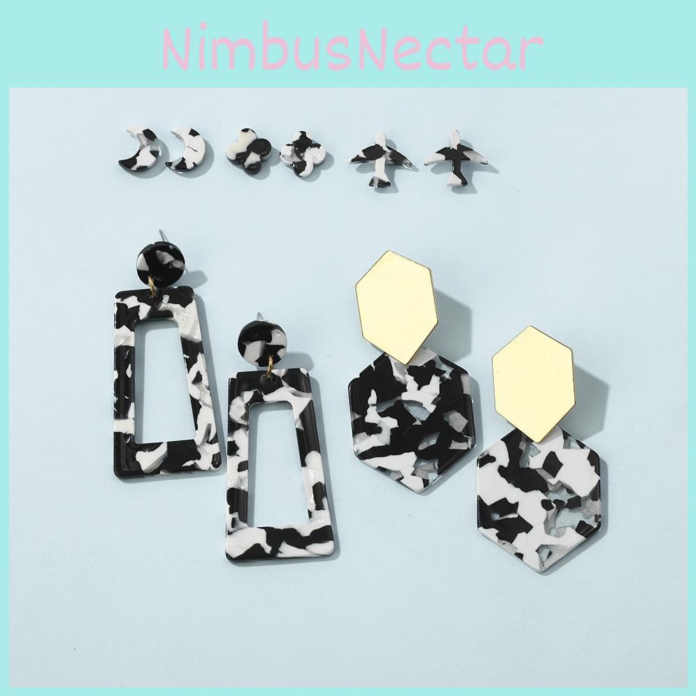 Print Versatile Leopard Earrings Modern Star Shape Acrylic Studs For All Occasions