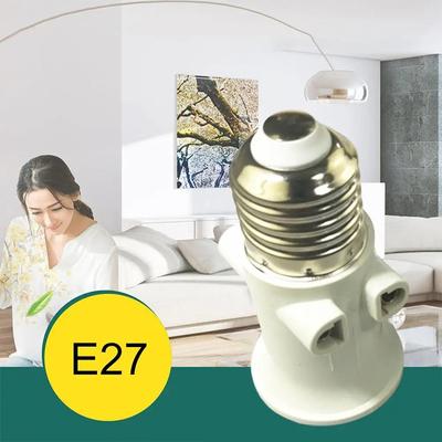 E27 Divisor Cabeza Llama Enchufe Conector Adaptador de Bombilla E27 Portalámparas Base Casquillo Conversión Accesorios de Iluminación
