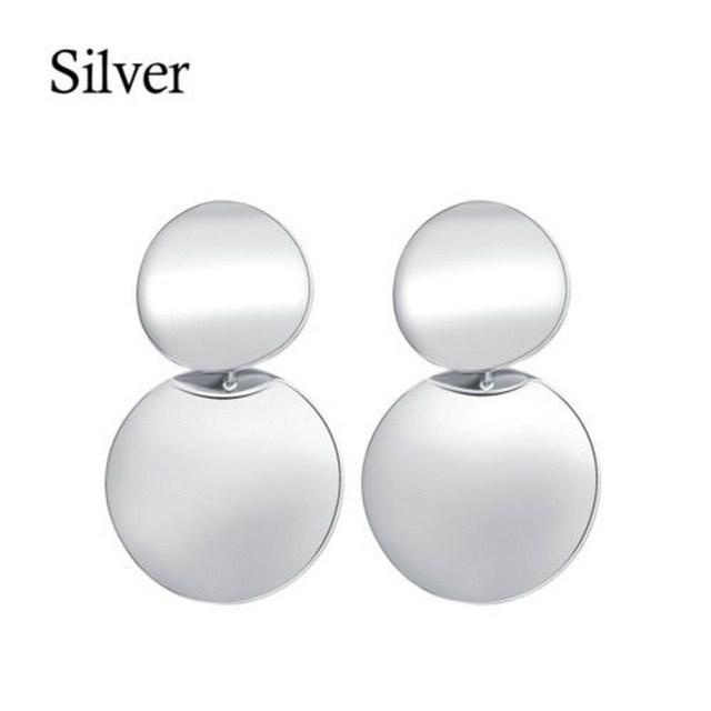New Fashion Gold Metal Drop Earrings for Women Irregular Geometric Pendants Earrings Trend Brincos Jewelry Gift