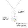 Lotus Strass Yoga Anhänger Halskette - Edelstahl Damenschmuck