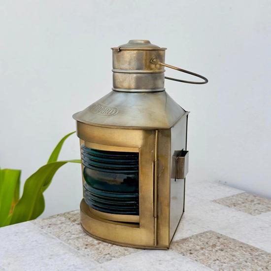 Set of 2 Nautical Brass Oil Lantern, Maritime Brass Port Light, Collectible Ship Lantern, Marine Oil Lamp, Customize Lantern 27.94 cm
