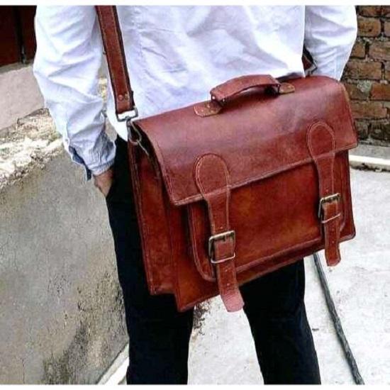 Портфель для ноутбука для мужчин и женщин из натуральной кожи — фото 4