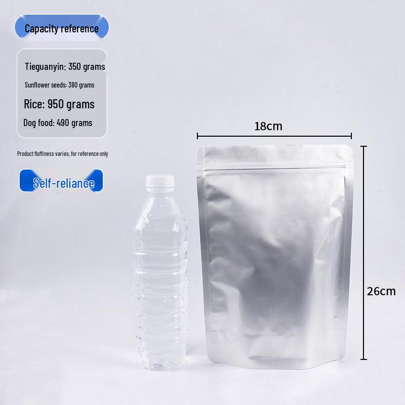 Aluminum Foil Stand-Up Self-Sealing Bags