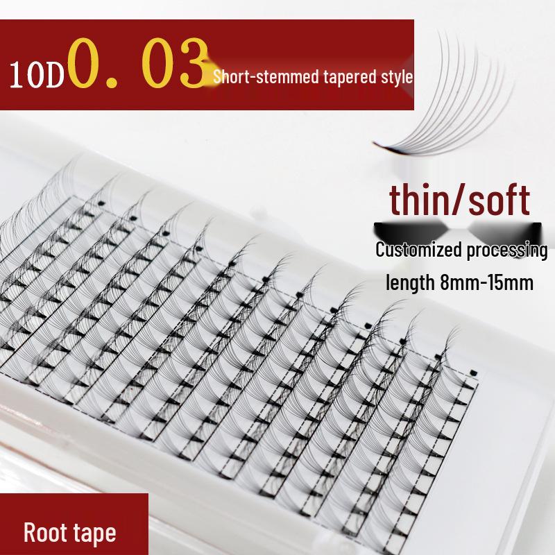 

Duo Mao 10D0.03 Root Blooming Eyelashes - Natural Cross-Border Style D Curl - 11mm чёрный