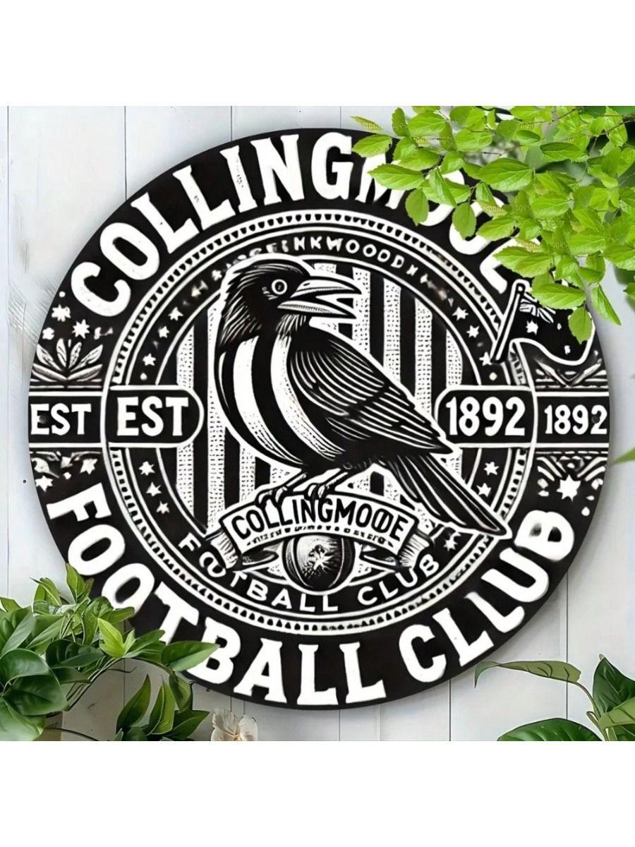 Ретро Металлическая Настенная Картина Collingwood Magpies Подарок Фанату Декор Кухни Винтажная Жестяная Вывеска