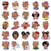 50 Black Cartoon KT Cat Stickers: Cute Sanrio Designs for Phone Cases and Water Cups
