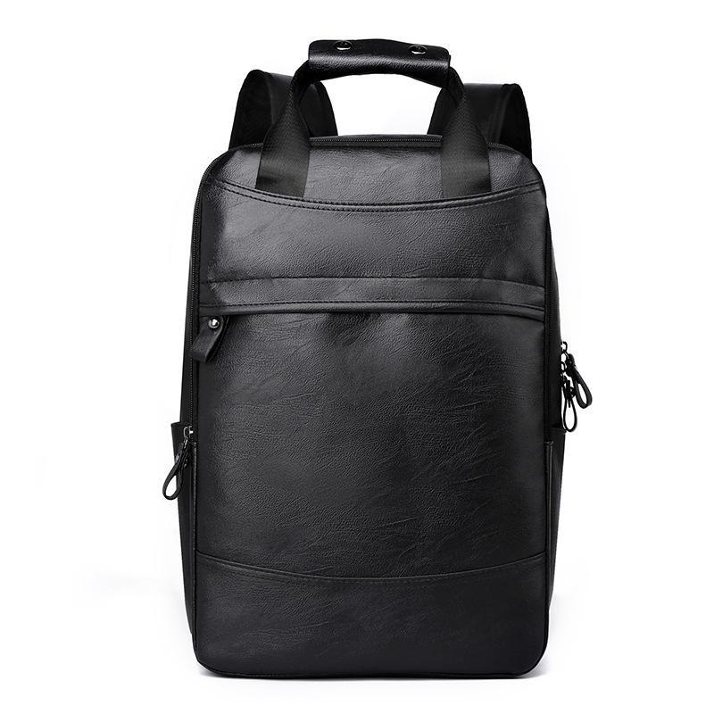 Men's PU Backpack - Large Capacity College, Business, Travel & Casual Bag