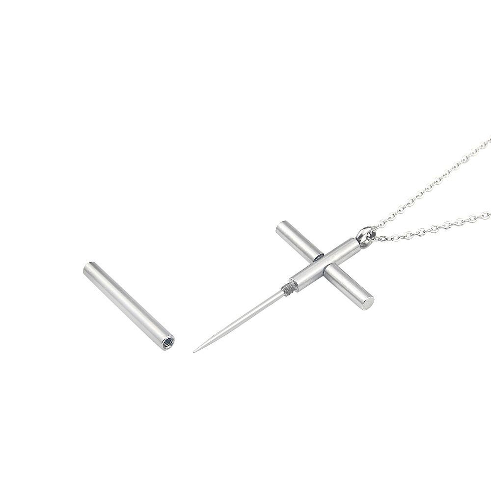 Adjustable Length Square Toothpick Necklace Retractable Push-pull Fruit Pick  Hiking