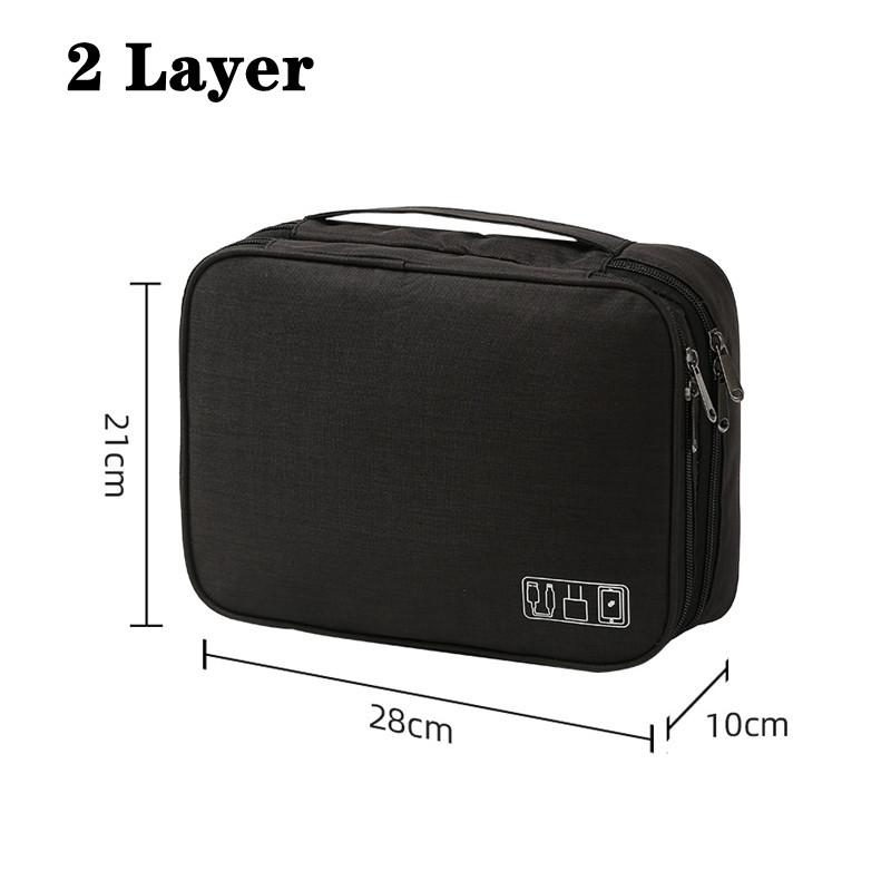 Portable Digital Storage Bag Waterproof Electronic Organizer Travel USB Cable Data Line Charger Plug Charging Treasure Box Bag