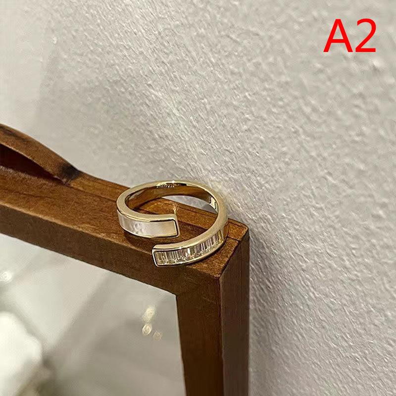 Vintage Colorful Drip Glaze Open Rings For Women  Design Temperament Metal Geometric Circle Jewelry Accessories