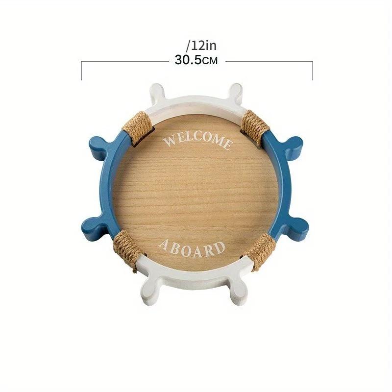 

1 шт. Средиземноморский деревянный руль поднос для хранения в океанском стиле домашний декор простой домашний поднос для фруктов, чая и чашек