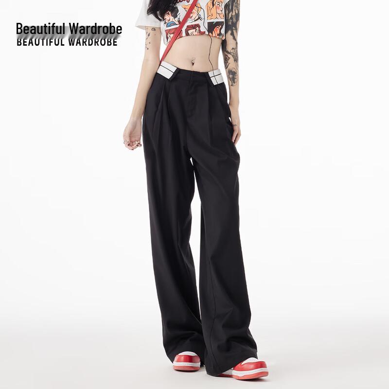 Women's High-Waist Draped Wide-Leg Casual Pants