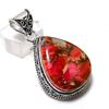 Natural Spiny Oyster Gemstone 925 Sterling Silver Jewelry Pendant 1.97" ETC-14414