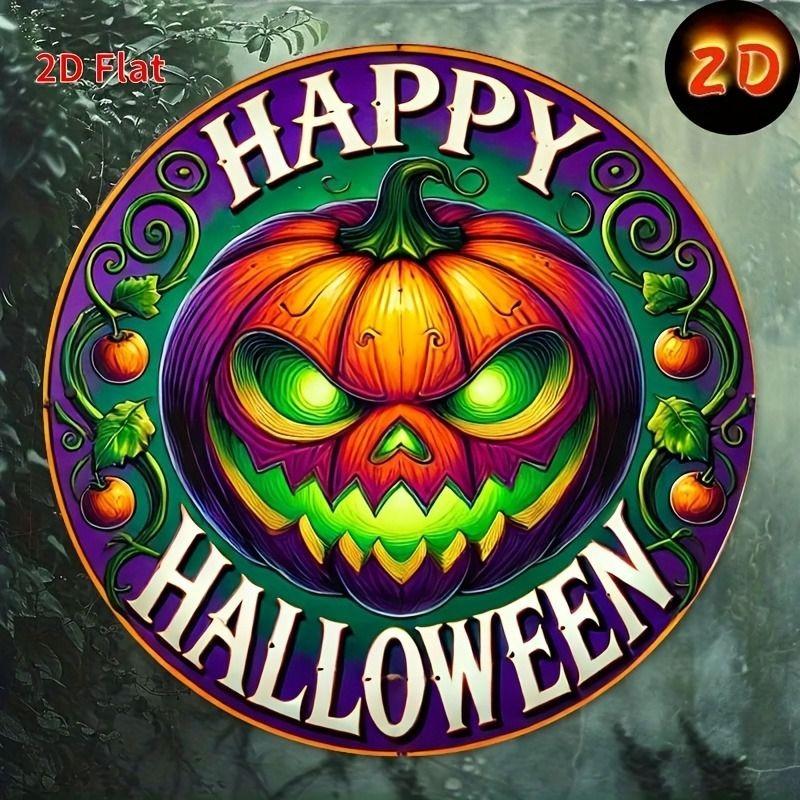 2D Flat Hanging Decorative Metal Sign Hand Painted Art