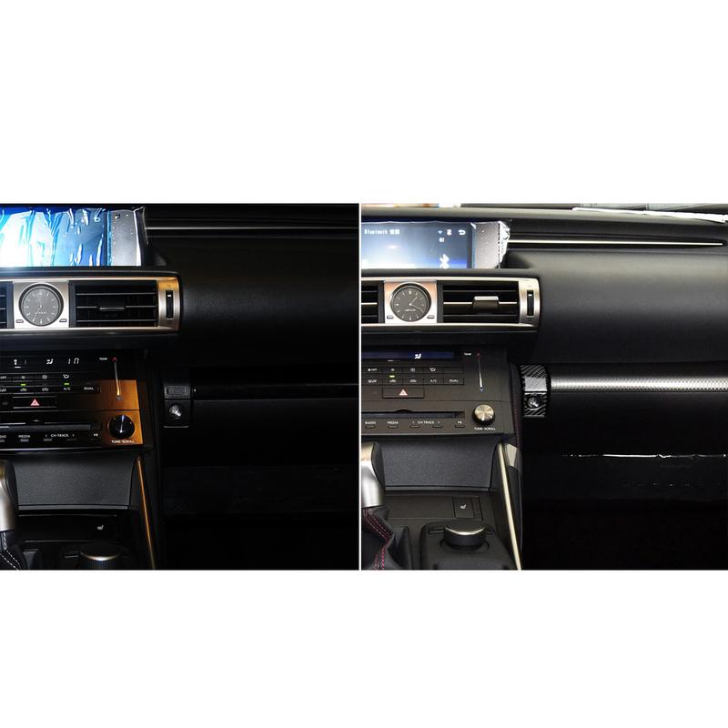 Carbon Fiber Car Accessories Dashboard Storage Switch Modified Interior Cover Sticker Trim For Lexus IS250 IS350 300H 2013-