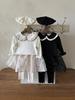 Autumn Korean Style Baby Ruffle Collar Long Sleeve T-shirt for Toddlers and Children