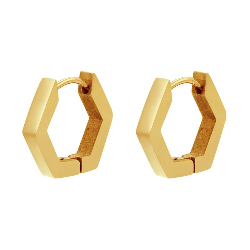 Stainless Steel Earrings Geometric Shapes Triangle/Heart/Rectangle Fade-Resistant Hypoallergenic Nickel-Free Jewelry Earrings