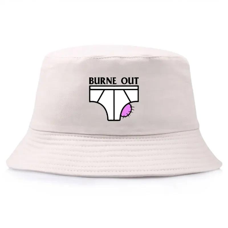 Adult Burne Out Summer Bob Unisex Outdoor Sun Visor Fisherman Cap Woman Man Casual Daily Reversible Bucket Hats Boy Sprots Caps