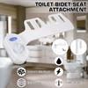 Siège de Toilette Bidet Non Électrique Accessoires Bidet Buse Douchette Musulmane Lavage des Fesses Nettoyage Automatique Pulvérisateur Mécanique EU/US Blanc