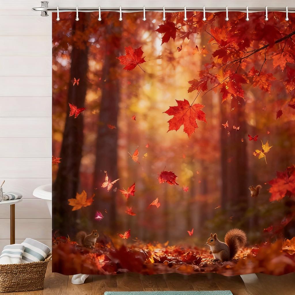 3D Glowing Tropical Fish Coral Reef Underwater Shower Curtain - Waterproof Polyester Bathroom Decor