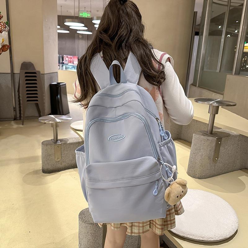 College Large Capacity School Bag Niche Design Casual Versatile Backpack Lightweight Waterproof Burden Reduction Backpack