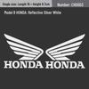 Honda Wings Motorcycle Decals - Girly Cute Laser-Modified Stickers for Electric Bikes