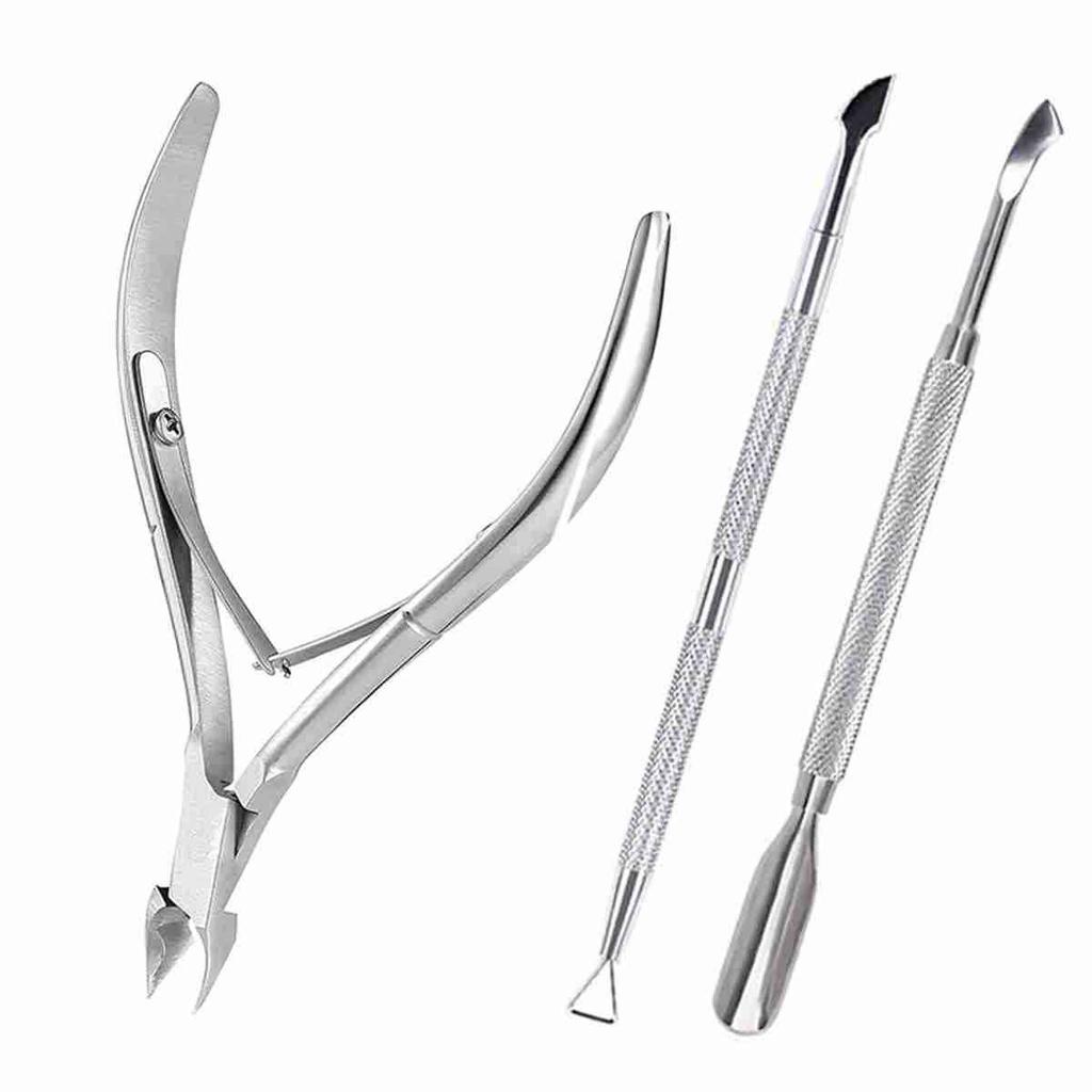 Nail Professional Stainless Steel Nail Cutter Scissor Nippers Muti Function Cuticle Pusher Remover Nail Care Manicure Tools Kits