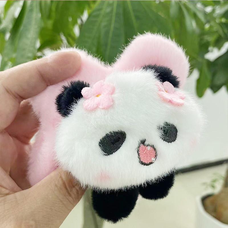 Soft Plush Charming Panda Sunflower Keychain Doll Colorful Bag Accessory Gifts