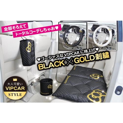 SEIWA Car Interior Cushion Hello Kitty Black & Gold KT492 HELLO KITTY