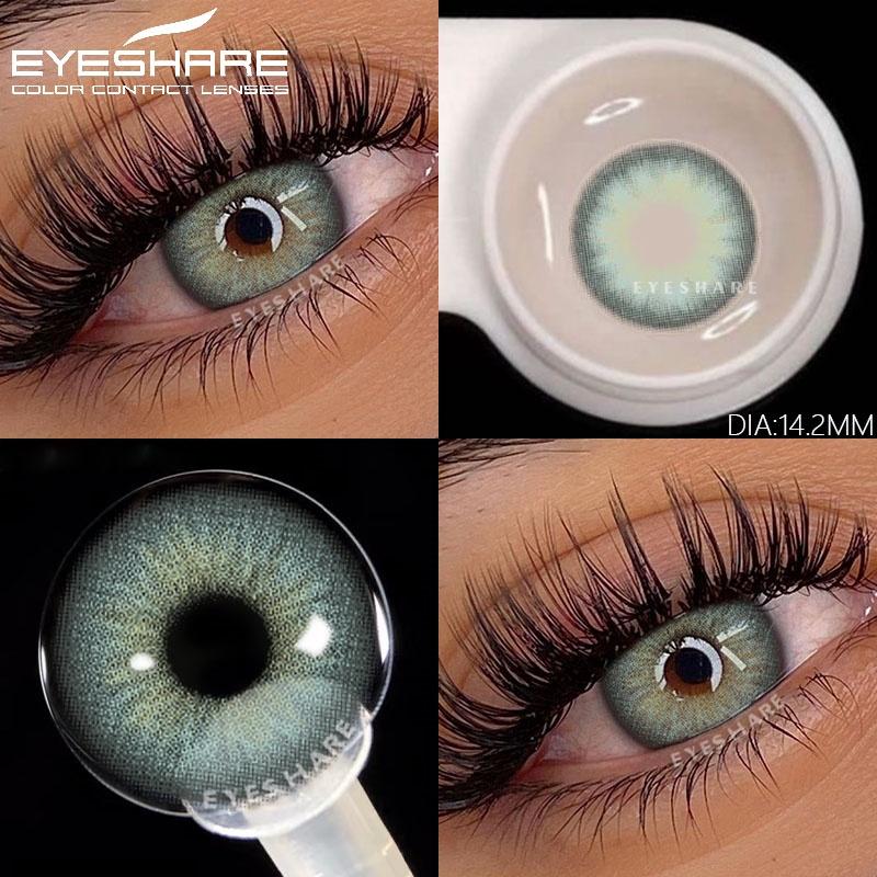 1 Pair New Colorful Contact Lenses for Eyes Blue Eye Lenses Beautiful Pupil Yearly Gray Lenses Cosmetic Green Contacts