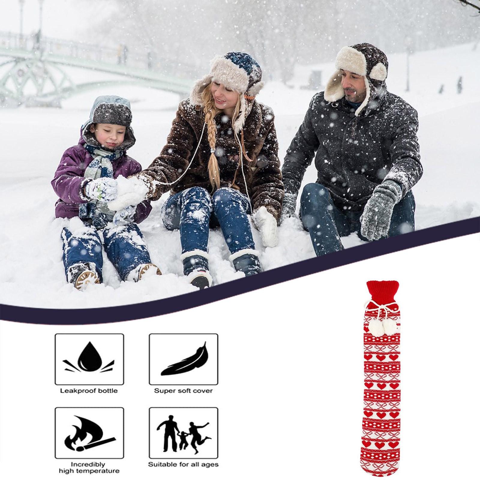 

Теплая грелка с плюшевой мягкой крышкой, грелка для рук премиум-класса, естественное тепло, 1 л