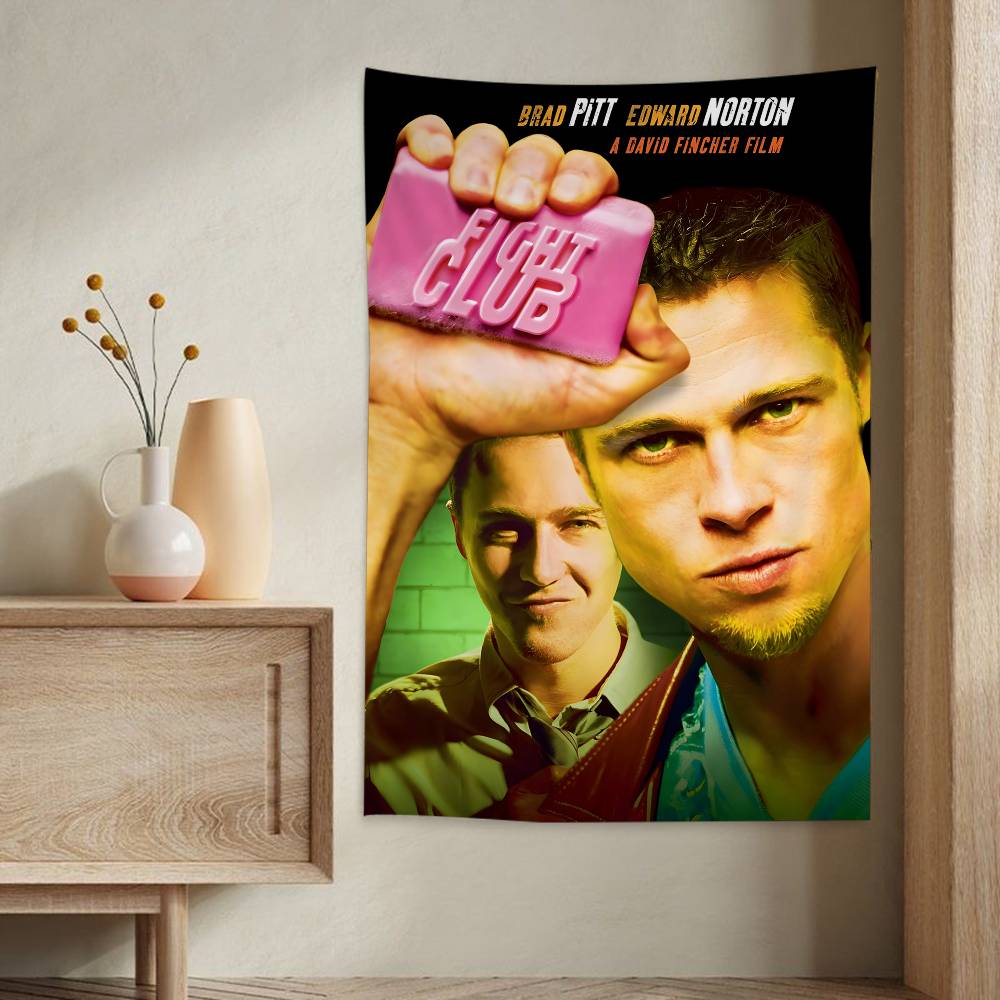 Movie Fight Club Classic Hanging Bohemian Tapestry Bohemian Wall Tapestries Mandala Kawaii Room Decor 74x94cm(29x37in)