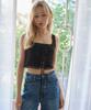 5OML Knit Lace Top (Black)