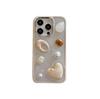 Electroplated Pearl Heart Gem Case for iPhone 16 Pro Max/17